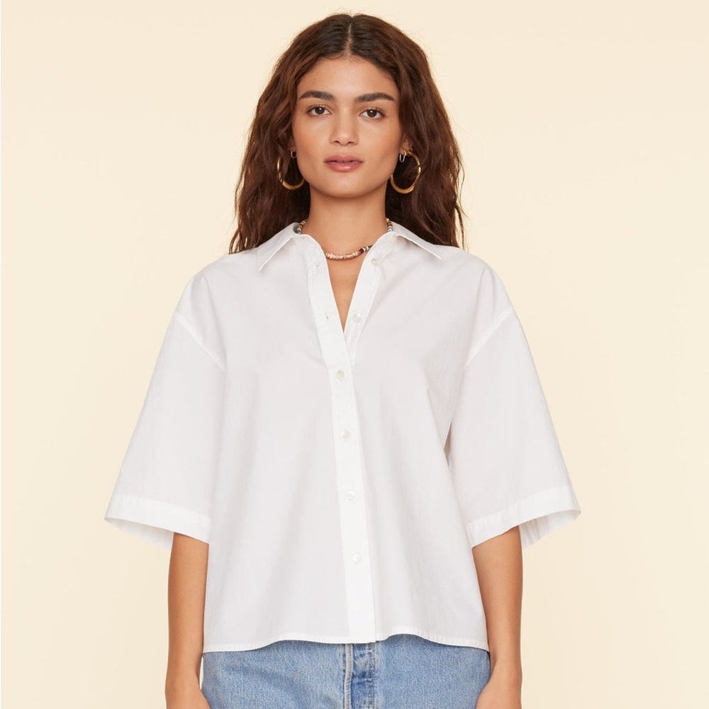 Xirena White Gracie Shirt Size Small